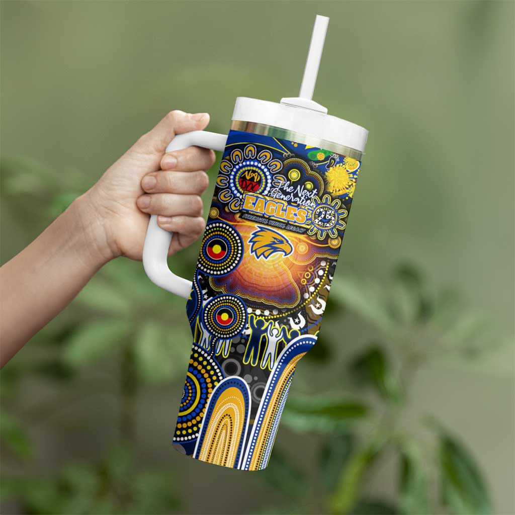 NAIDOC Week 2025 Eagles Football Tumbler With Handle Aboriginal Dot Painting