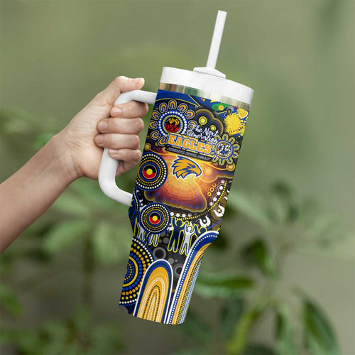 NAIDOC Week 2025 Eagles Football Tumbler With Handle Aboriginal Dot Painting