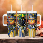 NAIDOC Week 2025 Eagles Football Tumbler With Handle Aboriginal Dot Painting