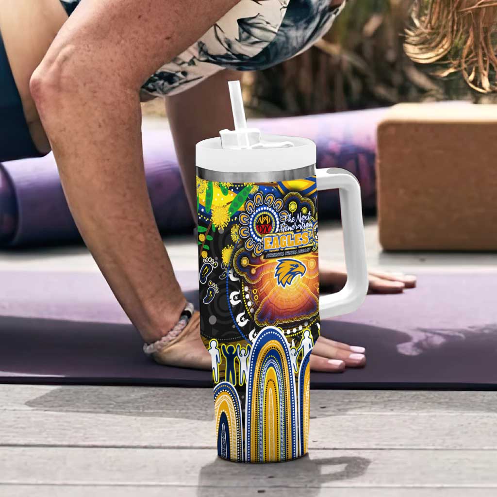 NAIDOC Week 2025 Eagles Football Tumbler With Handle Aboriginal Dot Painting