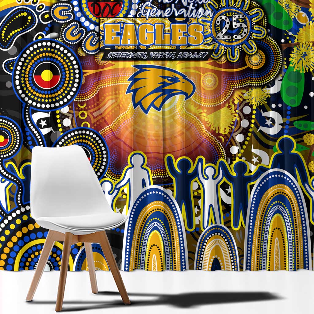 NAIDOC Week 2025 Eagles Football Window Curtain Aboriginal Dot Painting