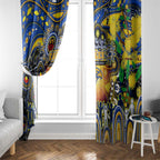 NAIDOC Week 2025 Eagles Football Window Curtain Aboriginal Dot Painting
