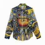 Personalised NAIDOC Week 2025 Eagles Football Women Casual Shirt Aboriginal Dot Painting