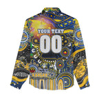Personalised NAIDOC Week 2025 Eagles Football Women Casual Shirt Aboriginal Dot Painting