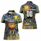Personalised NAIDOC Week 2025 Eagles Football Women Polo Shirt Aboriginal Dot Painting