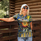 Personalised NAIDOC Week 2025 Eagles Football Women Polo Shirt Aboriginal Dot Painting