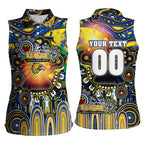 Personalised NAIDOC Week 2025 Eagles Football Women Sleeveless Polo Shirt Aboriginal Dot Painting