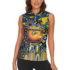 Personalised NAIDOC Week 2025 Eagles Football Women Sleeveless Polo Shirt Aboriginal Dot Painting