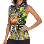 Personalised NAIDOC Week 2025 Eagles Football Women Sleeveless Polo Shirt Aboriginal Dot Painting