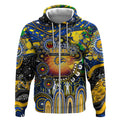 Personalised NAIDOC Week 2025 Eagles Football Zip Hoodie Aboriginal Dot Painting