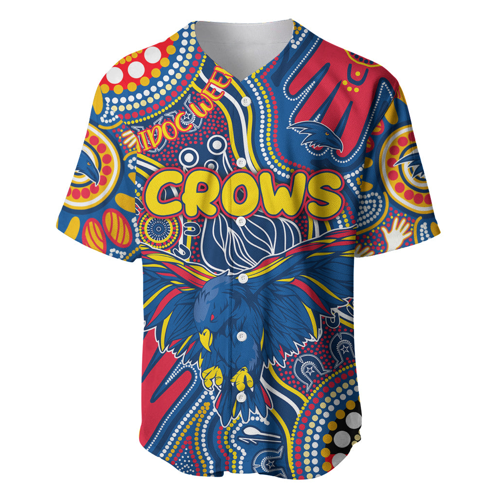 Personalised NAIDOC Week 2024 Adelaide Crows Baseball Jersey Australian Aboriginal Hand Painting