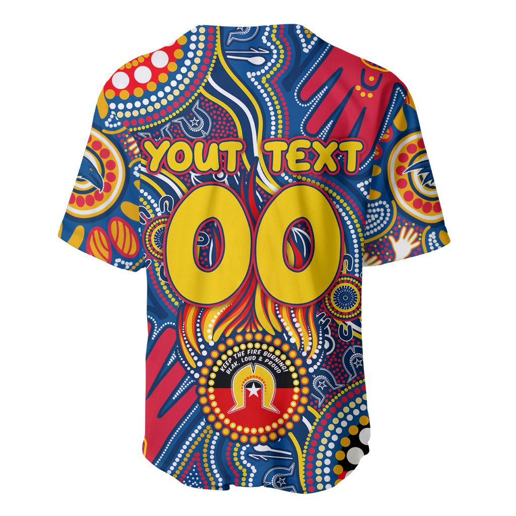 Personalised NAIDOC Week 2024 Adelaide Crows Baseball Jersey Australian Aboriginal Hand Painting