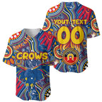 Personalised NAIDOC Week 2024 Adelaide Crows Baseball Jersey Australian Aboriginal Hand Painting