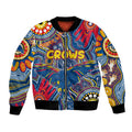 Personalised NAIDOC Week 2024 Adelaide Crows Bomber Jacket Australian Aboriginal Hand Painting