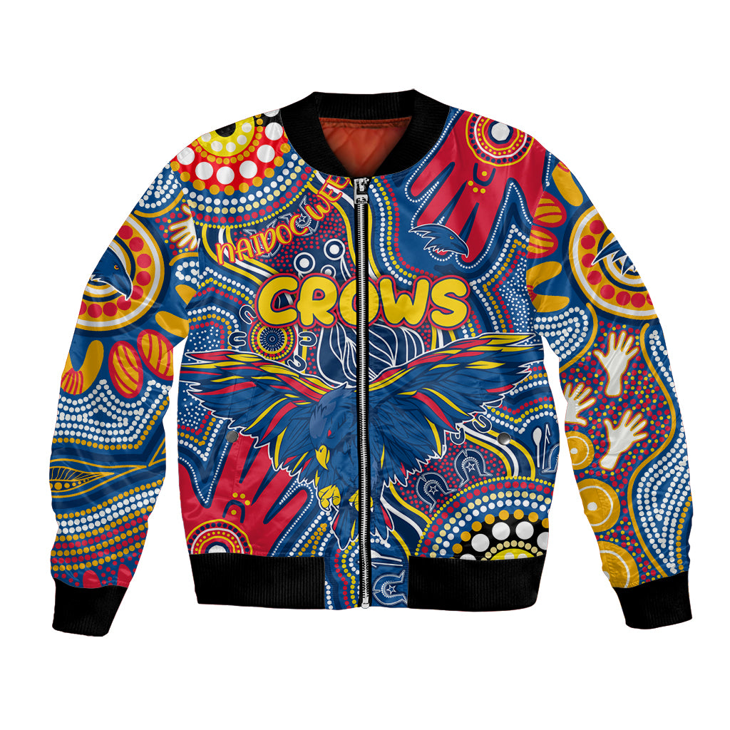 Personalised NAIDOC Week 2024 Adelaide Crows Bomber Jacket Australian Aboriginal Hand Painting