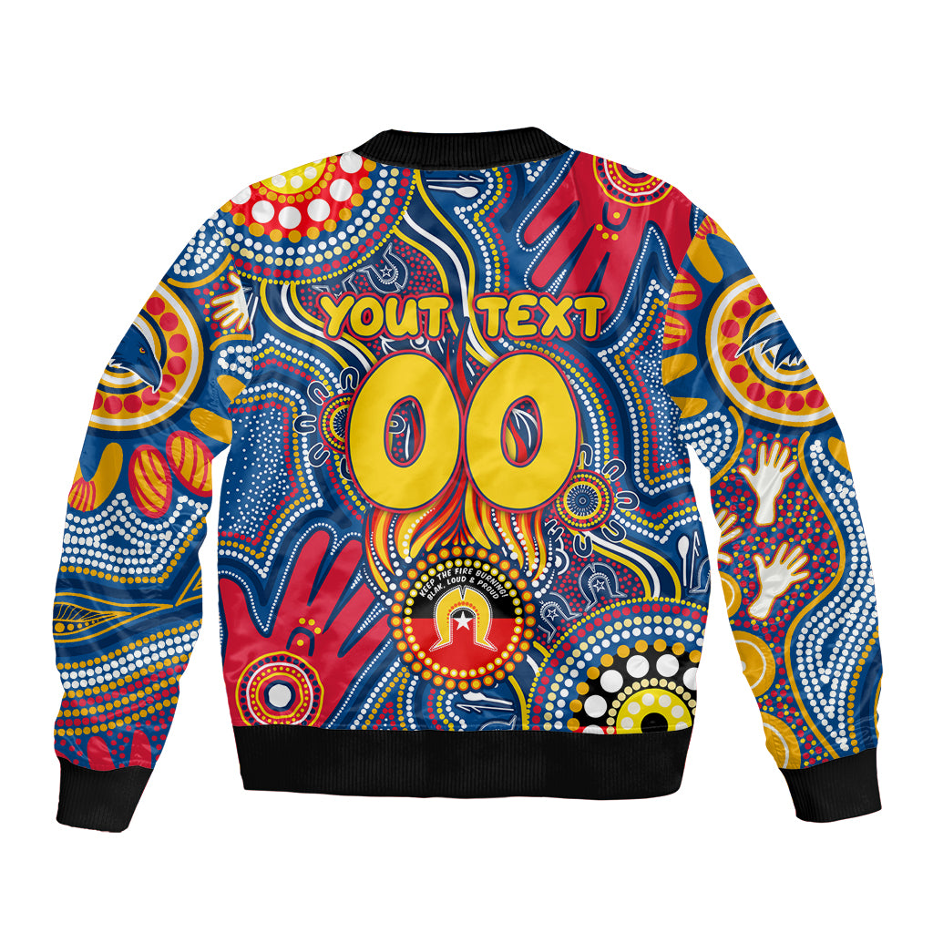 Personalised NAIDOC Week 2024 Adelaide Crows Bomber Jacket Australian Aboriginal Hand Painting