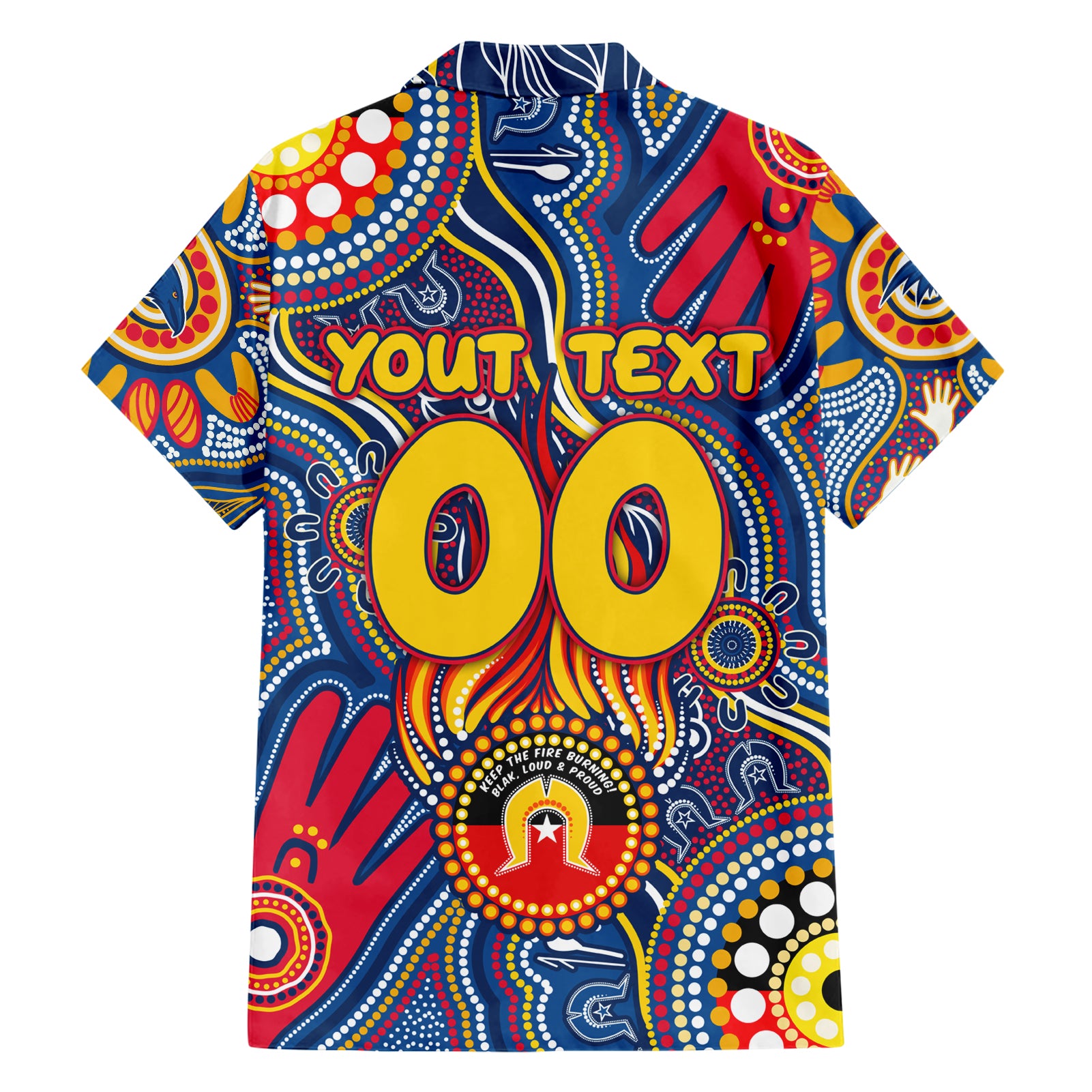 Personalised NAIDOC Week 2024 Adelaide Crows Hawaiian Shirt Australian Aboriginal Hand Painting