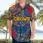 Personalised NAIDOC Week 2024 Adelaide Crows Hawaiian Shirt Australian Aboriginal Hand Painting