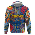 Personalised NAIDOC Week 2024 Adelaide Crows Hoodie Australian Aboriginal Hand Painting