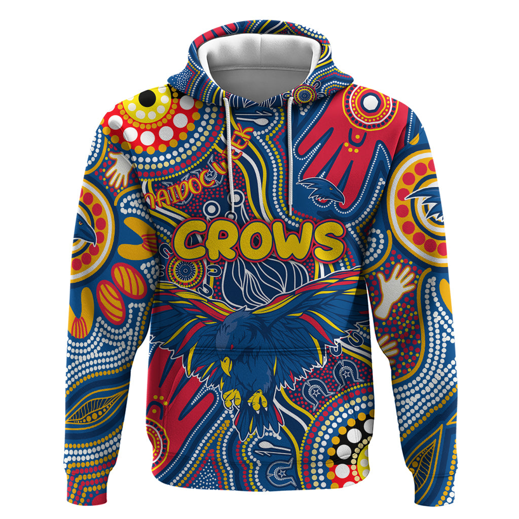 Personalised NAIDOC Week 2024 Adelaide Crows Hoodie Australian Aboriginal Hand Painting