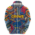 Personalised NAIDOC Week 2024 Adelaide Crows Hoodie Australian Aboriginal Hand Painting