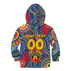Personalised NAIDOC Week 2024 Adelaide Crows Kid Hoodie Australian Aboriginal Hand Painting