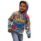 Personalised NAIDOC Week 2024 Adelaide Crows Kid Hoodie Australian Aboriginal Hand Painting