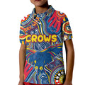 Personalised NAIDOC Week 2024 Adelaide Crows Kid Polo Shirt Australian Aboriginal Hand Painting