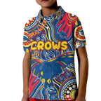 Personalised NAIDOC Week 2024 Adelaide Crows Kid Polo Shirt Australian Aboriginal Hand Painting