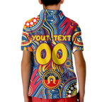 Personalised NAIDOC Week 2024 Adelaide Crows Kid Polo Shirt Australian Aboriginal Hand Painting