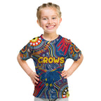Personalised NAIDOC Week 2024 Adelaide Crows Kid T Shirt Australian Aboriginal Hand Painting