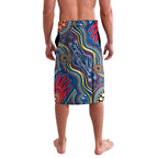 Personalised NAIDOC Week 2024 Adelaide Crows Lavalava Australian Aboriginal Hand Painting
