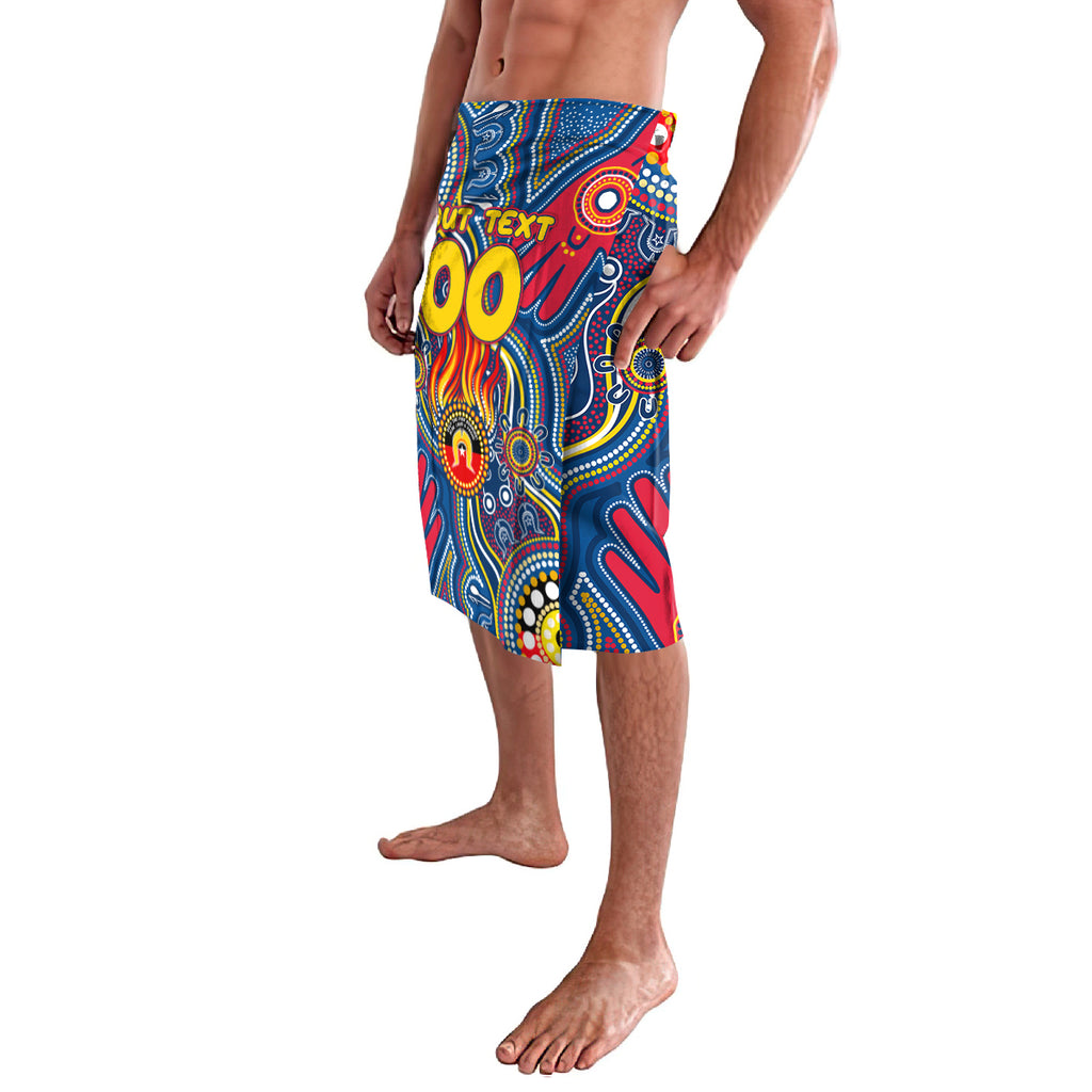 Personalised NAIDOC Week 2024 Adelaide Crows Lavalava Australian Aboriginal Hand Painting
