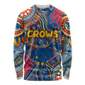 Personalised NAIDOC Week 2024 Adelaide Crows Long Sleeve Shirt Australian Aboriginal Hand Painting