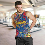 Personalised NAIDOC Week 2024 Adelaide Crows Men Tank Top Australian Aboriginal Hand Painting
