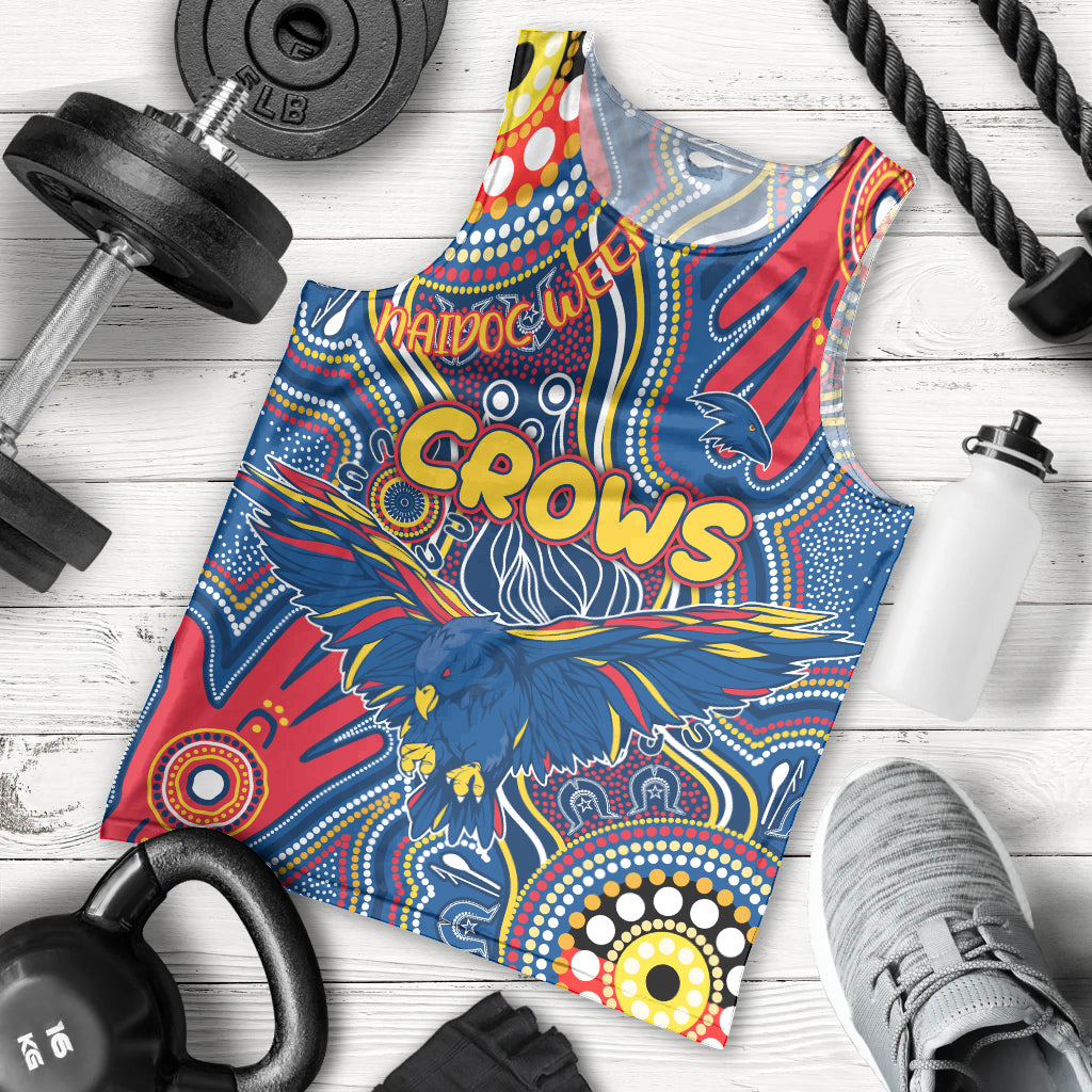 Personalised NAIDOC Week 2024 Adelaide Crows Men Tank Top Australian Aboriginal Hand Painting