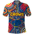 Personalised NAIDOC Week 2024 Adelaide Crows Polo Shirt Australian Aboriginal Hand Painting