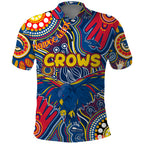 Personalised NAIDOC Week 2024 Adelaide Crows Polo Shirt Australian Aboriginal Hand Painting