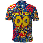 Personalised NAIDOC Week 2024 Adelaide Crows Polo Shirt Australian Aboriginal Hand Painting