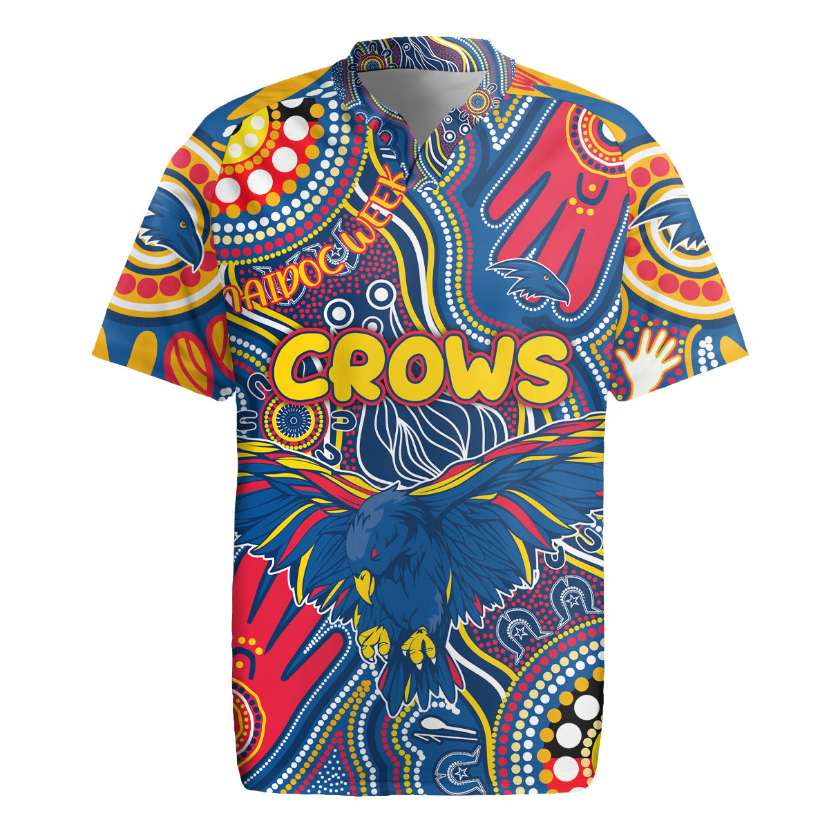 Personalised NAIDOC Week 2024 Adelaide Crows Rugby Jersey Australian Aboriginal Hand Painting