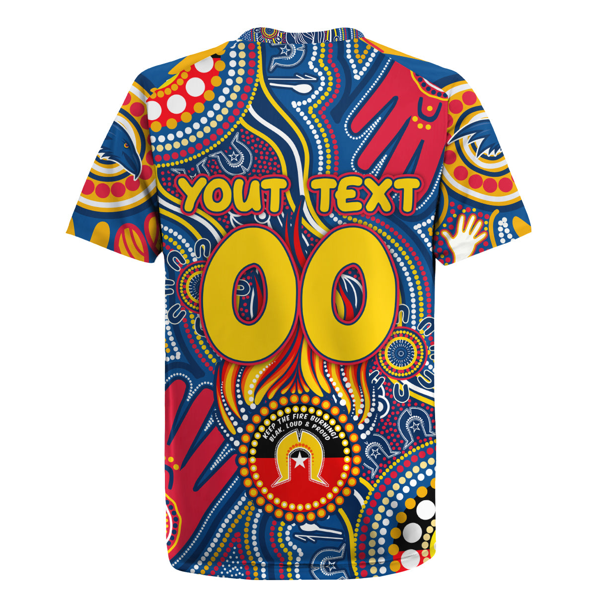 Personalised NAIDOC Week 2024 Adelaide Crows Rugby Jersey Australian Aboriginal Hand Painting