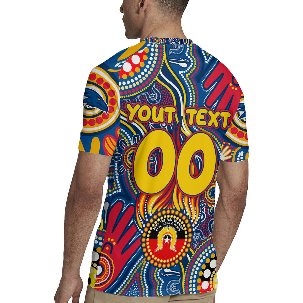 Personalised NAIDOC Week 2024 Adelaide Crows Rugby Jersey Australian Aboriginal Hand Painting