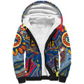 Personalised NAIDOC Week 2024 Adelaide Crows Sherpa Hoodie Australian Aboriginal Hand Painting