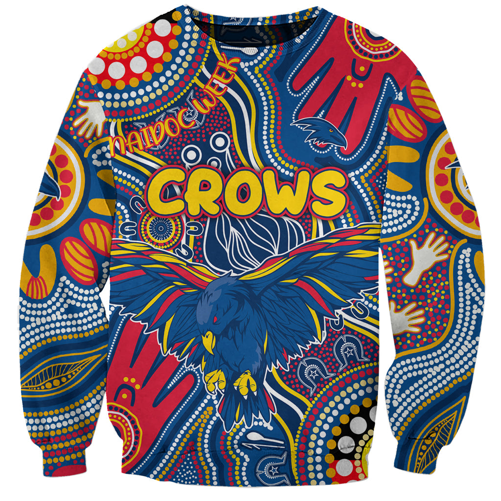 Personalised NAIDOC Week 2024 Adelaide Crows Sweatshirt Australian Aboriginal Hand Painting