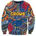 Personalised NAIDOC Week 2024 Adelaide Crows Sweatshirt Australian Aboriginal Hand Painting