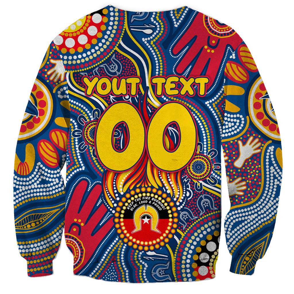 Personalised NAIDOC Week 2024 Adelaide Crows Sweatshirt Australian Aboriginal Hand Painting