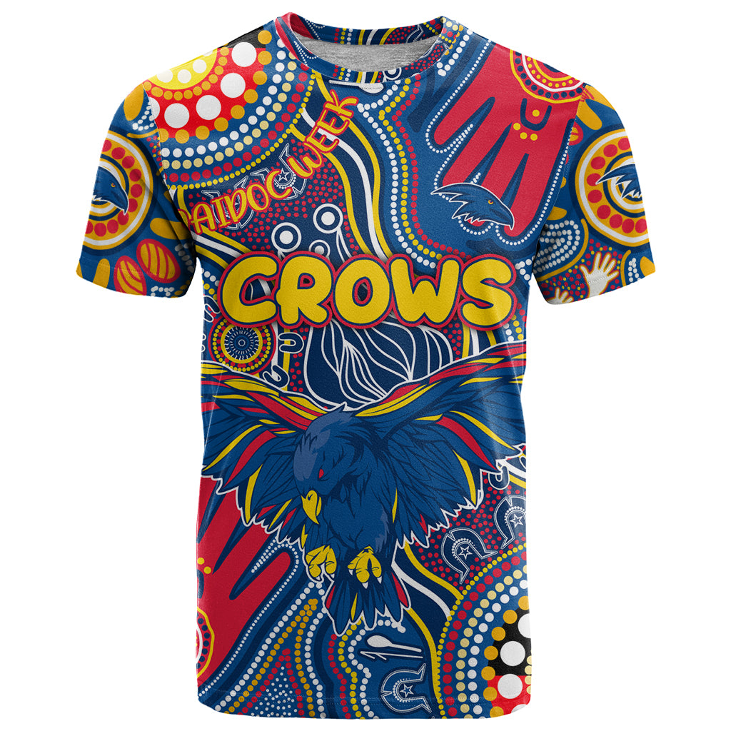 Personalised NAIDOC Week 2024 Adelaide Crows T Shirt Australian Aboriginal Hand Painting