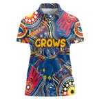 Personalised NAIDOC Week 2024 Adelaide Crows Women Polo Shirt Australian Aboriginal Hand Painting