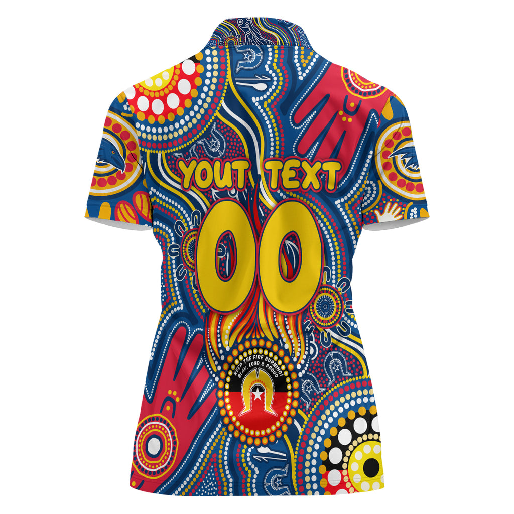Personalised NAIDOC Week 2024 Adelaide Crows Women Polo Shirt Australian Aboriginal Hand Painting