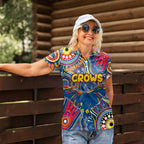 Personalised NAIDOC Week 2024 Adelaide Crows Women Polo Shirt Australian Aboriginal Hand Painting